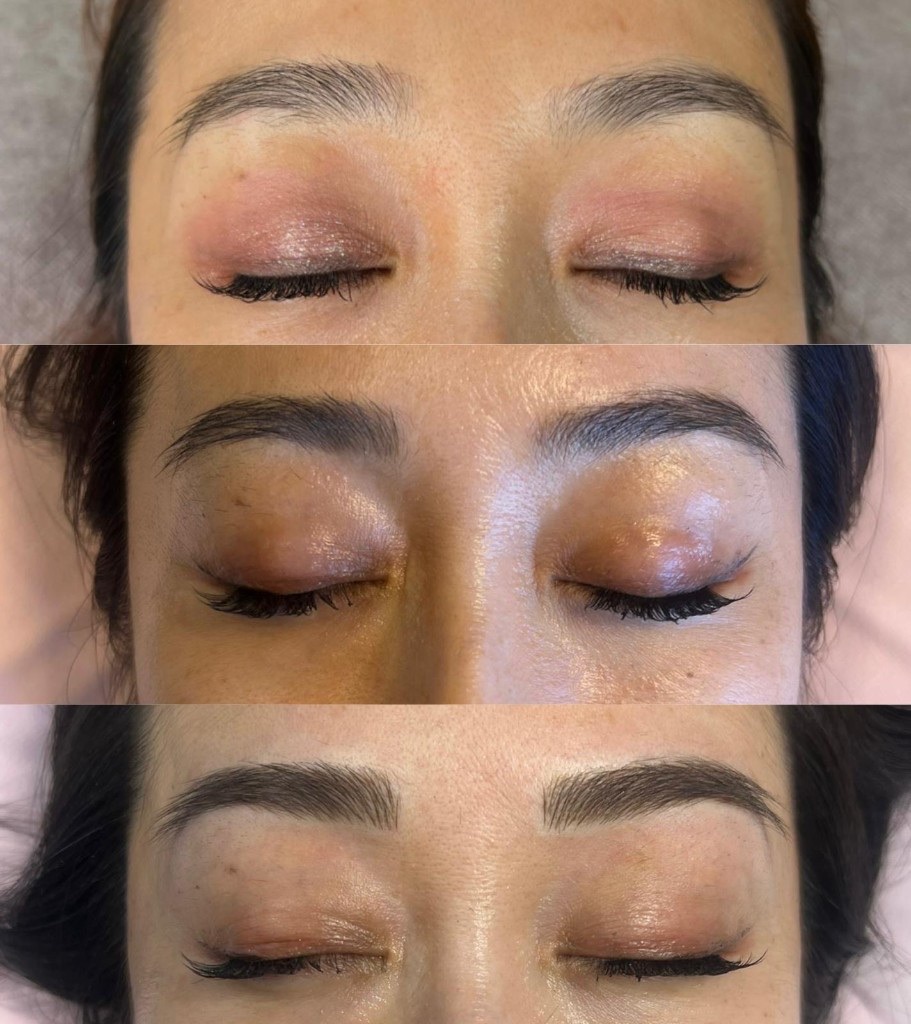 Microblading touch-up Honolulu healed brow refresh